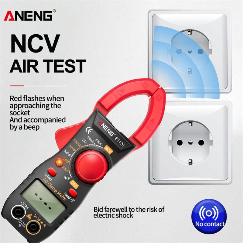 Multifunction Clamp Meter AC/DC Voltage Current - Portable Handheld LCD Display
