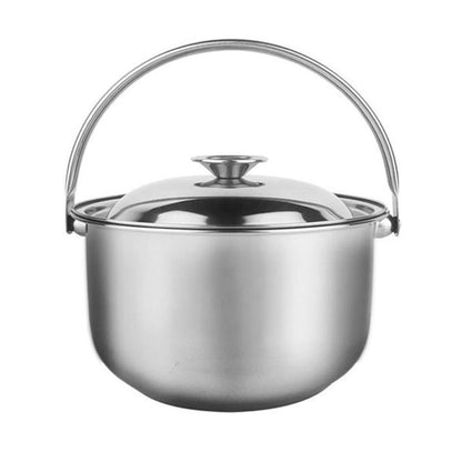 Stainless Steel Soup Pot with Lid Multipurpose Soup Pot Heat Resistant Stewing Pot
