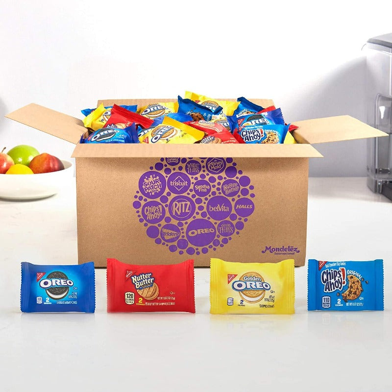 Oreos, Chips Ahoy & Nutter Butter Cookie Snacks Variety Pack, School Lunch Box Snacks, 56 Snack Packs (2 Cookies Per Pack)