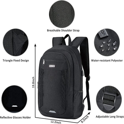Laptop Backpack Business Computer Case with USB Charging Port - Fits Laptop up to 16 inches