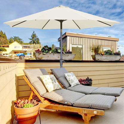 7.5FT Patio Umbrella with Push Button Tilt and Crank