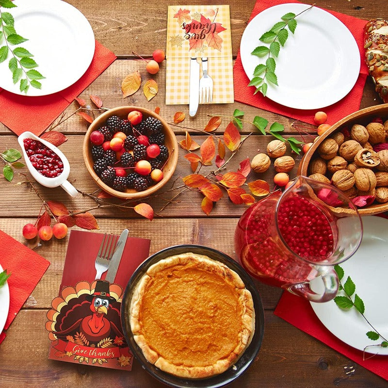 36 Piece Thanksgiving Utensil Cutlery Holders - Table Decorations