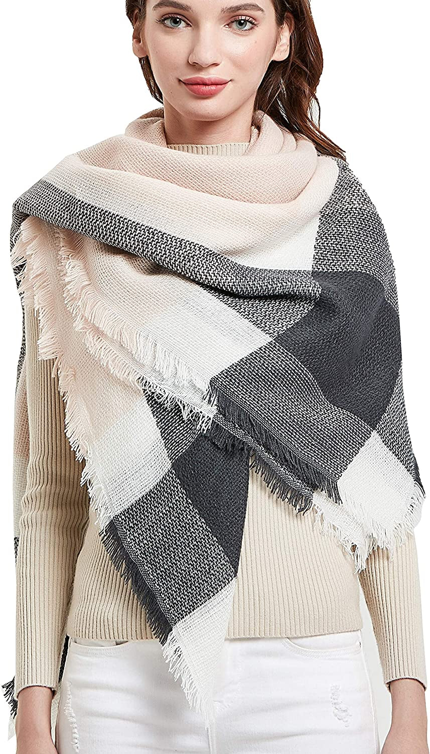 Women's Warm Square Plaid Scarf