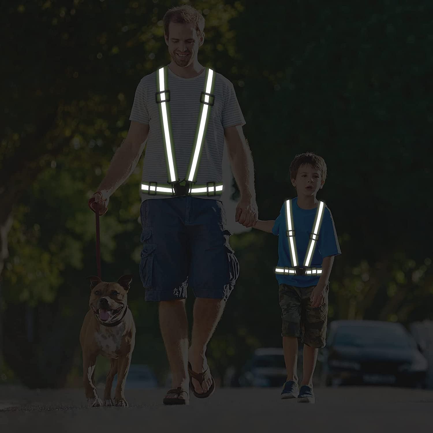  Running Reflective Vest Gear 2Pack, High Visible Reflective Running Vest Adjustable Safety VES for Night Outdoor Running Cycling Motorcycle Dog Walk Jogging