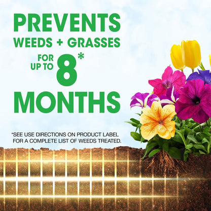 Roundup Weed Barrier Granules - Weed Preventer for Landscapes, 5.4 Lbs