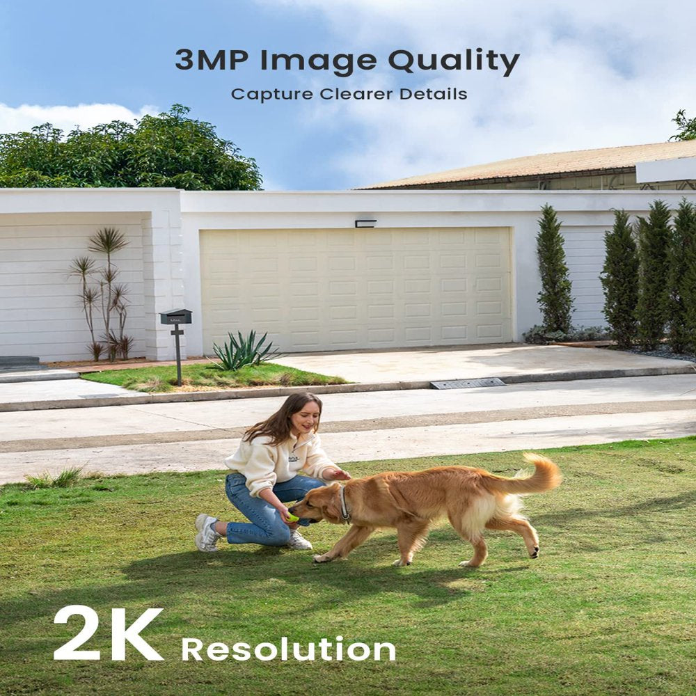 Solar Wireless Security Cameras Outdoor, Wifi, Iegeek 2K Color Night Vision, Spotlight & Siren Alarm, Outdoor Camera with AI Motion Detection