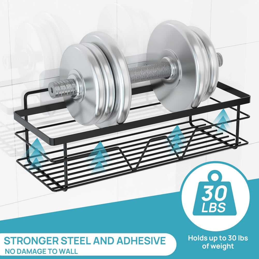 5 Pack Shower Caddy Shelf Organizer,  No Drilling Adhesive Wall Mounted Bathroom Organizer Basket
