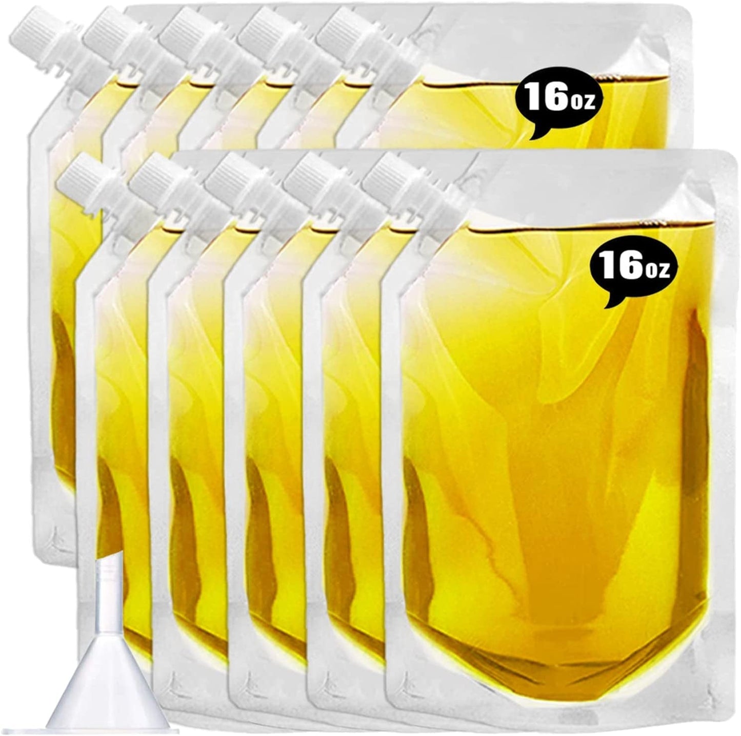 Flasks Set for Liquor Cruise Kit,Rum Runner Plastic Liquor Bags to Sneak Alcohol,Juice Travel Plastic Bags Drink Bags for Travel Outdoor Sports, Concerts, Events（8oz X 10）