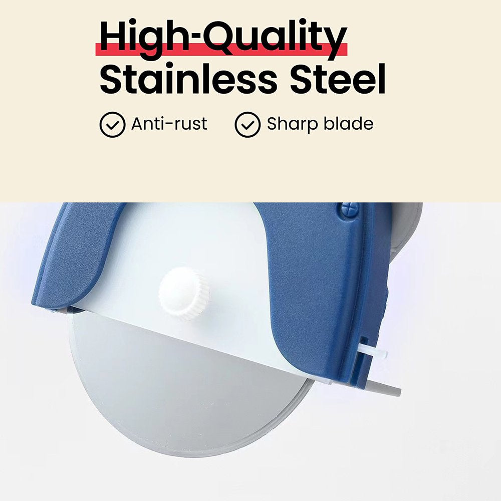  Pizza Cutter Wheel - Detachable Slicer W/Protective Blade Guard & Ergonomic Handle - Super Sharp and Dishwasher Safe Kitchen Gadget(Blue)