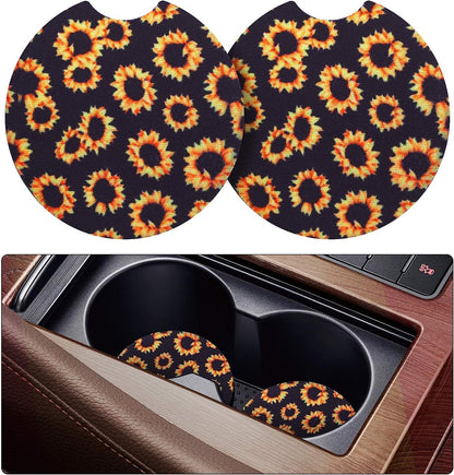  2 Pack Car Coasters for Cup Holders