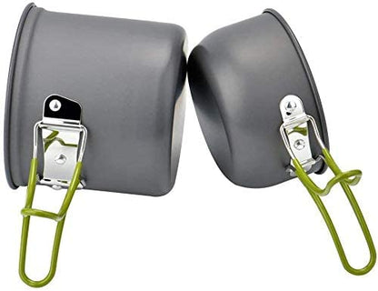 Outdoor Camping Pot Set for 1-2 People Camping Cooking with Portable Bags and Tableware Camping & Hiking Equipment