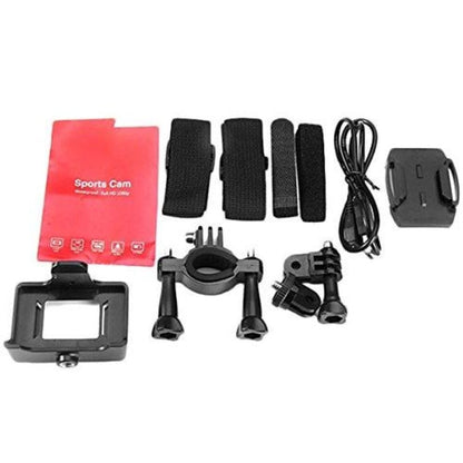 Full 1080P HD 12MP Waterproof Sports Action Cam with Mounting Accessories