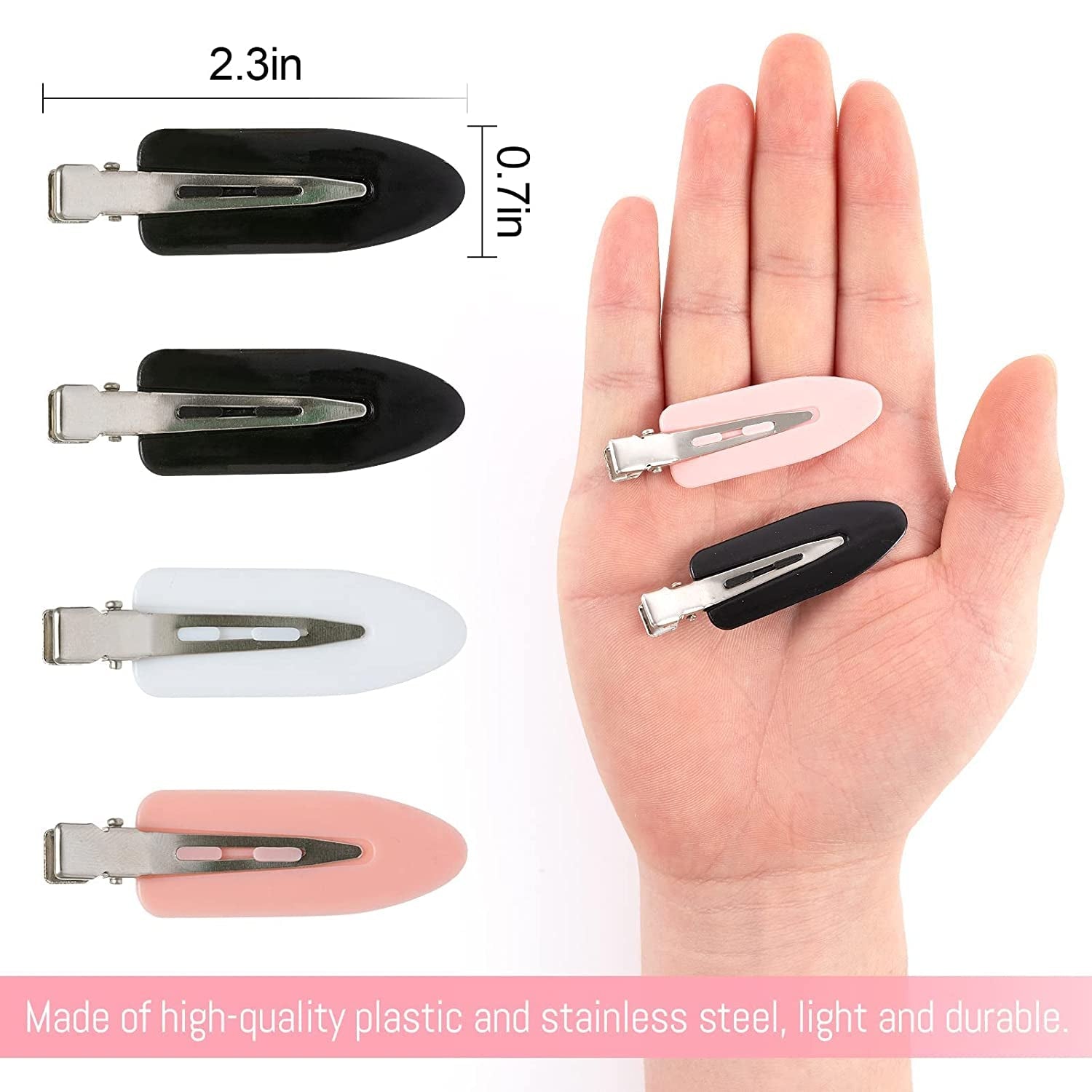 8 Pieces No bend / No Crease Hair Clips Styling Duck Bill Clips No Dent Alligator Hair Barrettes for Salon Hairstyle Hairdressing Bangs Waves Woman Girl Makeup Application