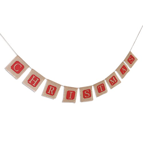 "Merry Christmas" Burlap Banner Decoration