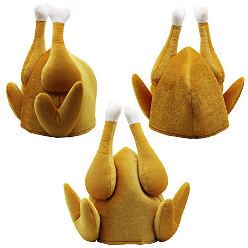 3 Pack: Unisex Roasted Turkey Hat