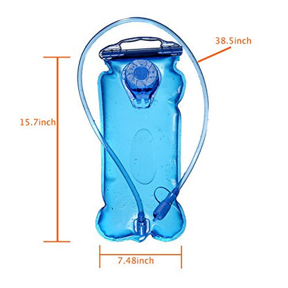 Jimugor Hydration Bladder, Water Reservoir Pack with Tube for 2/3 Liter (70/100 Oz) Backpack System