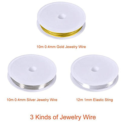 AL-Tools Jewelry Making Supplies Kit with Jewelry Tools, Jewelry Wires and Jewelry Findings for Jewelry Repair and Beading