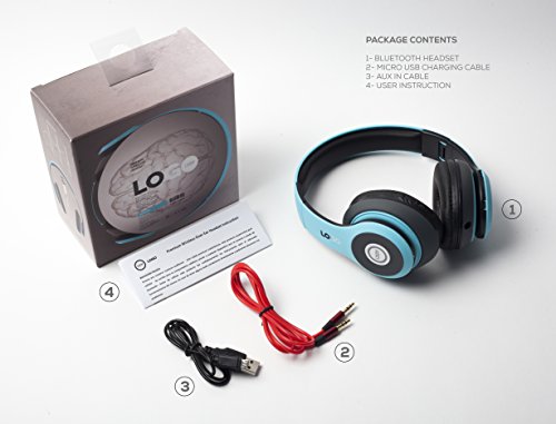 Rechargeable Wireless Bluetooth Foldable Over-Ear Headphones with Mic