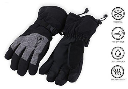Men's Waterproof Nylon Shell Thermal Insulation Gloves