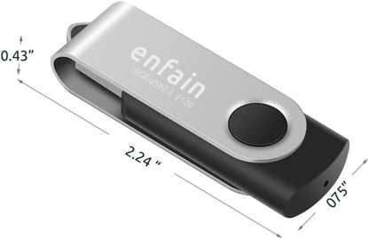 10-Pack USB Flash Drives – 128MB Storage Use – Swivel Cap Design with Labels – Bulk Thumb Drives for Small File Storage