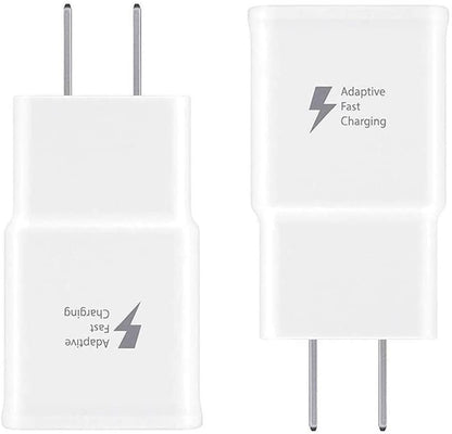 Samsung Adaptive Fast Charging Adapter Quick Charge Charging Block Wall Charger Plug Compatible with Samsung Galaxy S6/S7/S8/S8+/S9/S10+/Edge/Note8/Note9(2 Pack) (White)