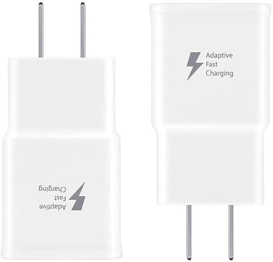 Samsung Adaptive Fast Charging Adapter Quick Charge Charging Block Wall Charger Plug Compatible with Samsung Galaxy S6/S7/S8/S8+/S9/S10+/Edge/Note8/Note9(2 Pack) (White)