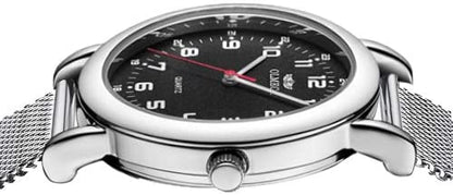 OLMECA Men’s Watch Wrist Watches Analog Quartz Waterproof Stainless Steel Mesh Band Simple Watch for Men 709wd
