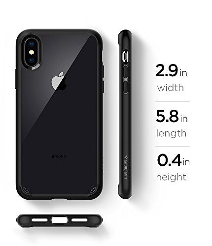 Spigen Ultra Hybrid iPhone X Case with Air Cushion Technology and Hybrid Drop Protection