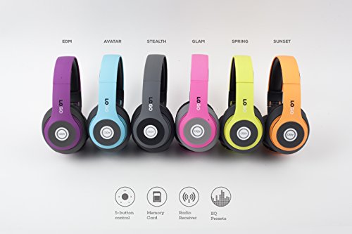 Rechargeable Wireless Bluetooth Foldable Over-Ear Headphones with Mic