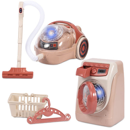 3Pcs Kids Play Kitchen with Oven, Toaster and Stirrer, Toy Kitchen Appliance for Toddlers Girls Boys Gift