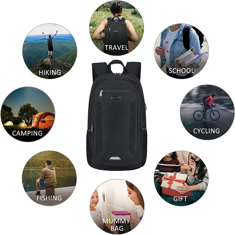 Laptop Backpack Business Computer Case with USB Charging Port - Fits Laptop up to 16 inches