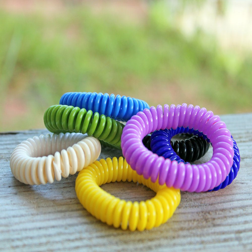 Bugables Citronella Coil Wristbands, One Size Fits All, Multicolor, 6 Pack
