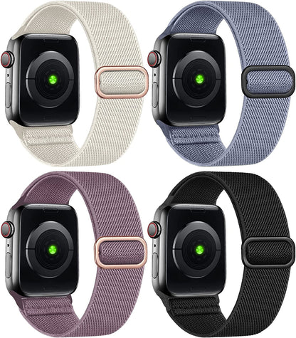 4 Pack Stretchy Bands Compatible for Apple Watch 
