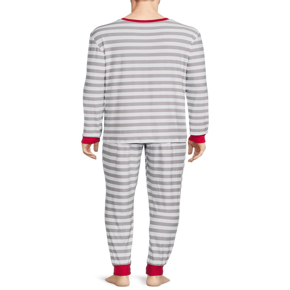  Striped Deer Matching Family Christmas Pajama Set