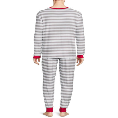  Striped Deer Matching Family Christmas Pajama Set