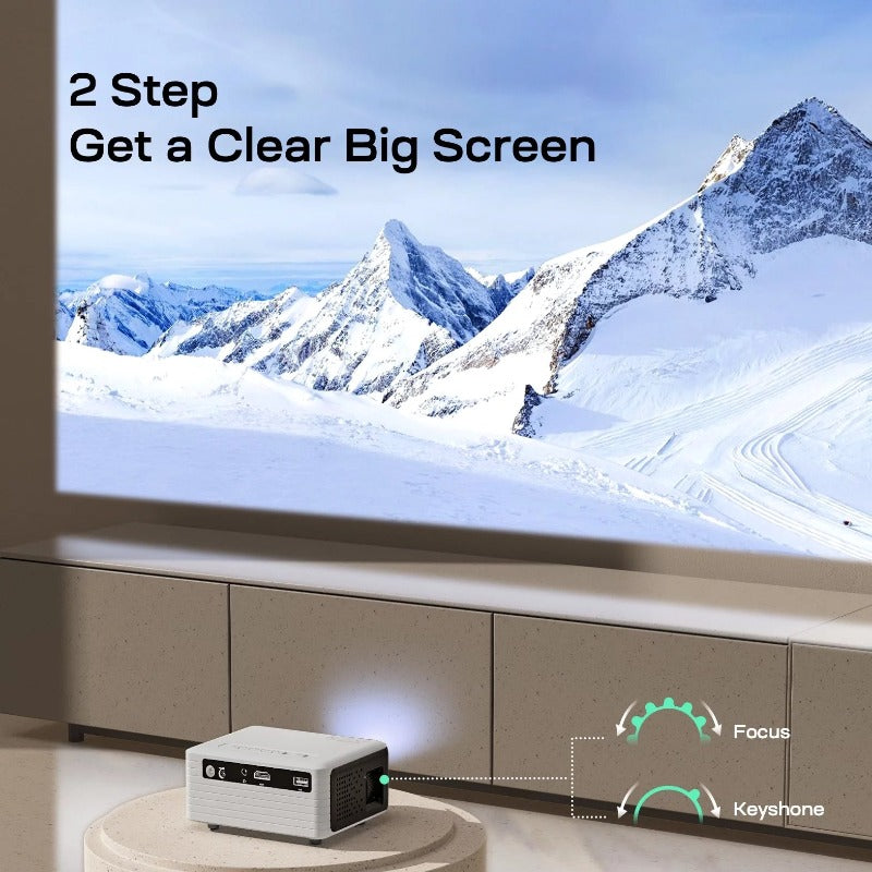 Mini Projector 1080P Supported,4000 Lumens LED 3.0 Outdoor Theater, 60000HRS Lamp Life