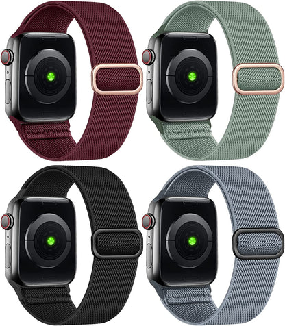 4 Pack Stretchy Bands Compatible for Apple Watch 