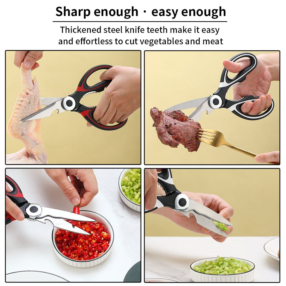 2 Pack Kitchen Shears Heavy Duty Stainless Steel