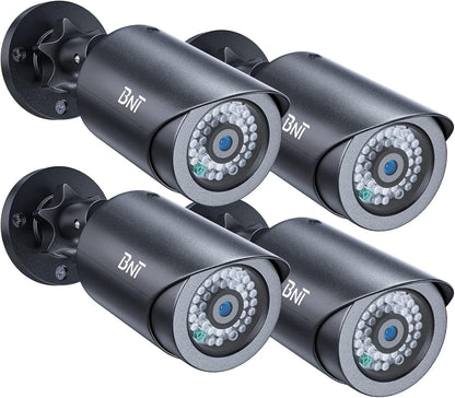 2 Pack Dummy Fake Security Camera with One Red LED Light at Night