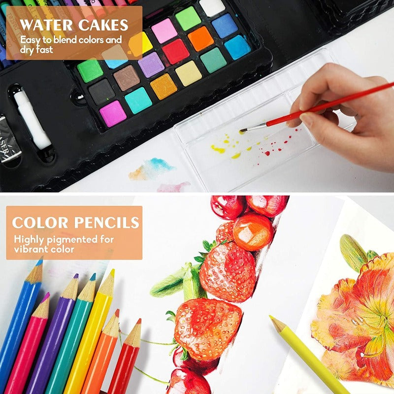 211pcs Kids Art Supply Kit with Folding Easel