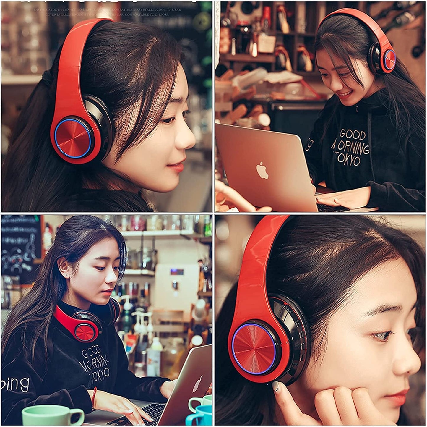 Over Ear Bluetooth Headphones Noise-Cancelling 