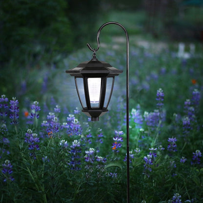 Solar Black 3-Function LED Light - Stake, Wall Light or Hanging, 30 Inch Tall
