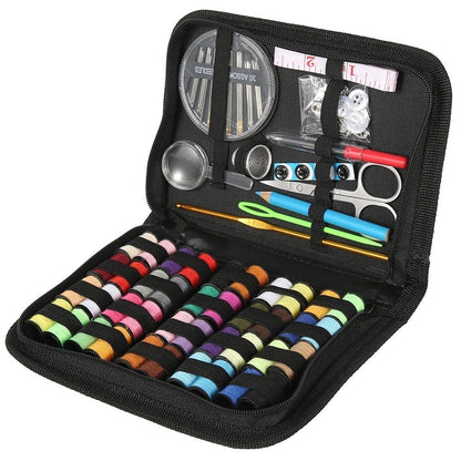 128Pcs Portable Travel Sewing Box Kit Needles Thread Stitching Kit DIY Sewing Supplies Premium Mini Sewing Accessories