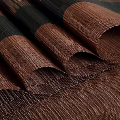  12 PCS Brown Washable Placemats, Non-Slip  Place Mats for Kitchen Dining Table 