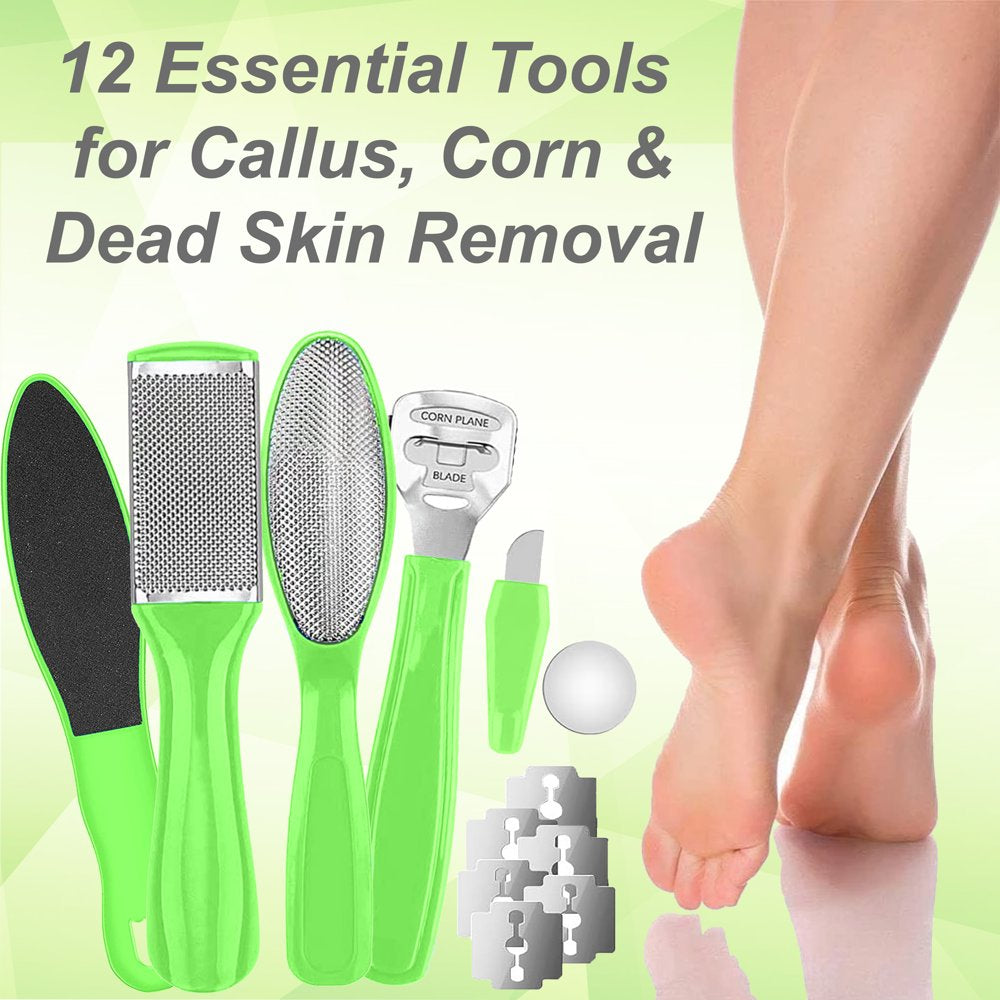  32-Piece Professional Pedicure Kit: 32 Pedicure Tools Supplies Set, Callus Remover with Foot File, Nail File Buffer, Feet Scrubber Dead Skin Remover, Foot Care Kit, Manicure Kit