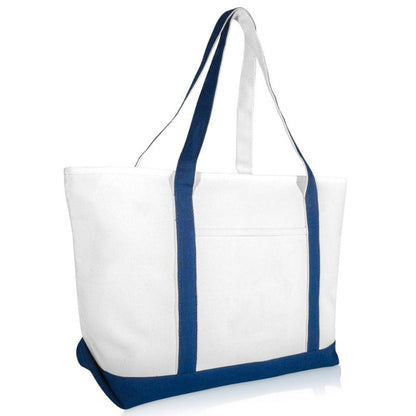 23" Large Heavy Duty 24 Oz. Cotton Canvas Shopping Tote Bag 