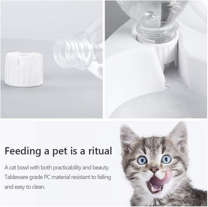 Double Dog Cat Bowls Pets Water and Food Bowl Set