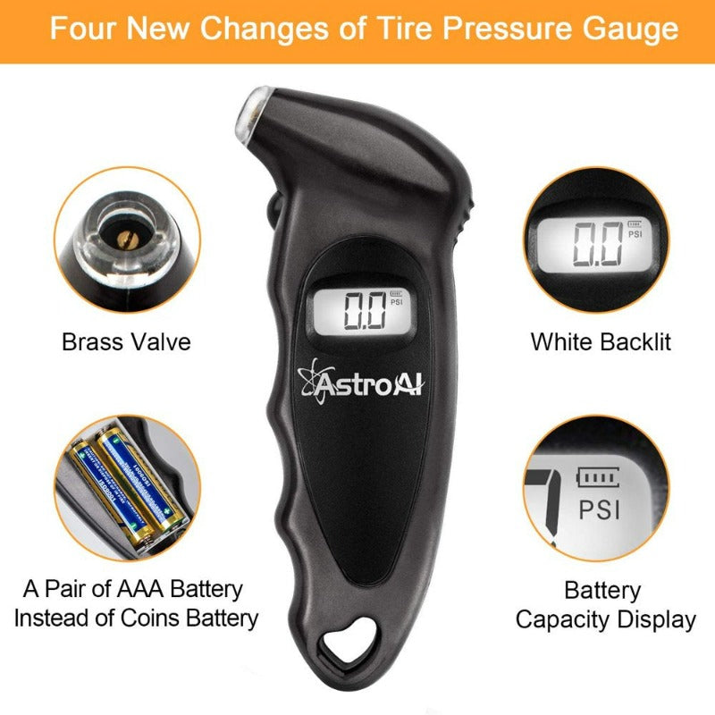 Tire Pressure Gauge 150 PSI for Cars, Digital Tester, LCD Display