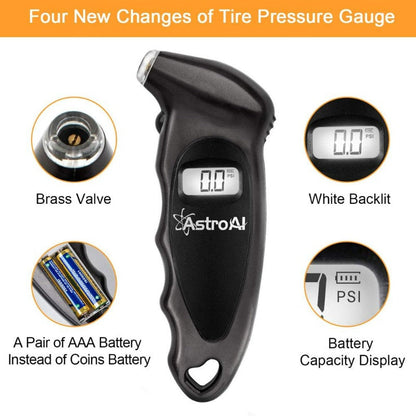 Tire Pressure Gauge 150 PSI for Cars, Digital Tester, LCD Display