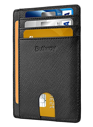 Slim Minimalist Front Pocket RFID Blocking Leather Wallet